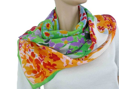 EVAL foulard en soie femme multicolor - R1229
