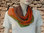 EVAL foulard en soie femme olive orange - R121