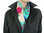 EVAL foulard en soie femme bleu beige -  R1534
