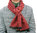 EVAL écharpe homme rouge bordeaux - 1630